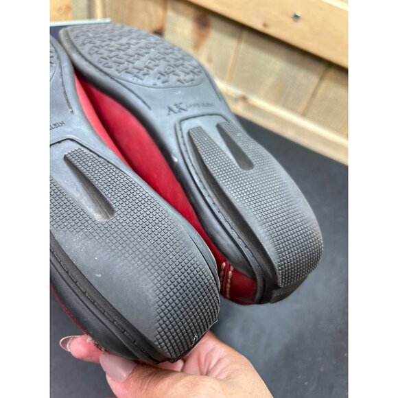 Anne Klein Red Leather Ritchey1 Loafers Size 10 M Womens Slip-On Driving Shoes - Picture 9 of 9